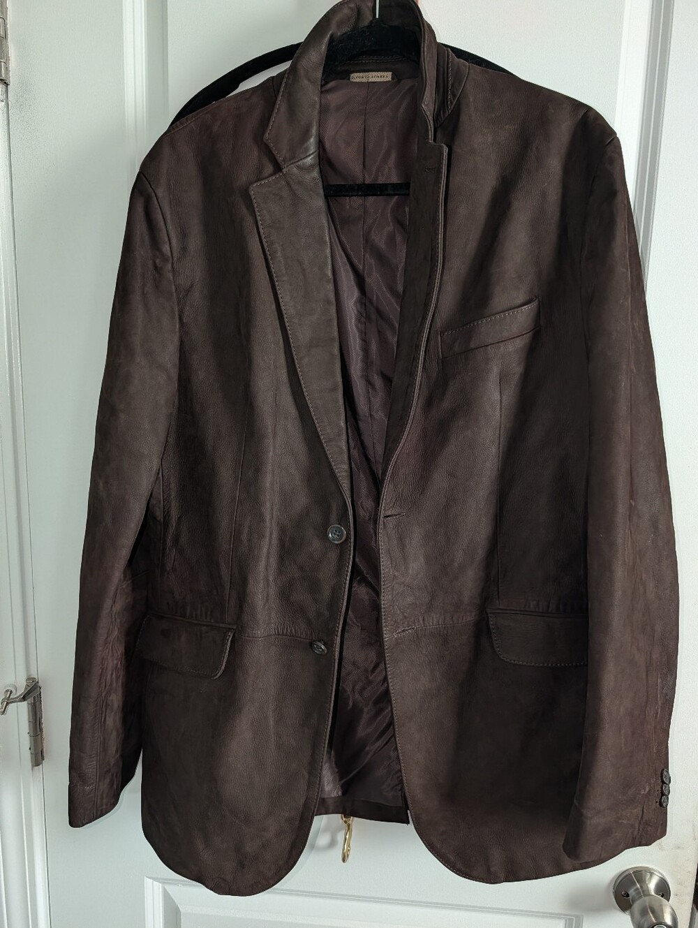 Banana Republic Relaxed Nubuck Leather Blazer